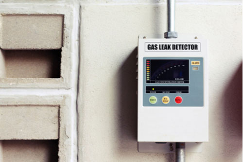 Gas leak detector concept of gas line repairs in Davie Florida