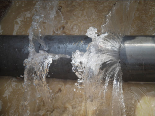 broken water pipe, concept of Deerfield Beach emergency plumbing services